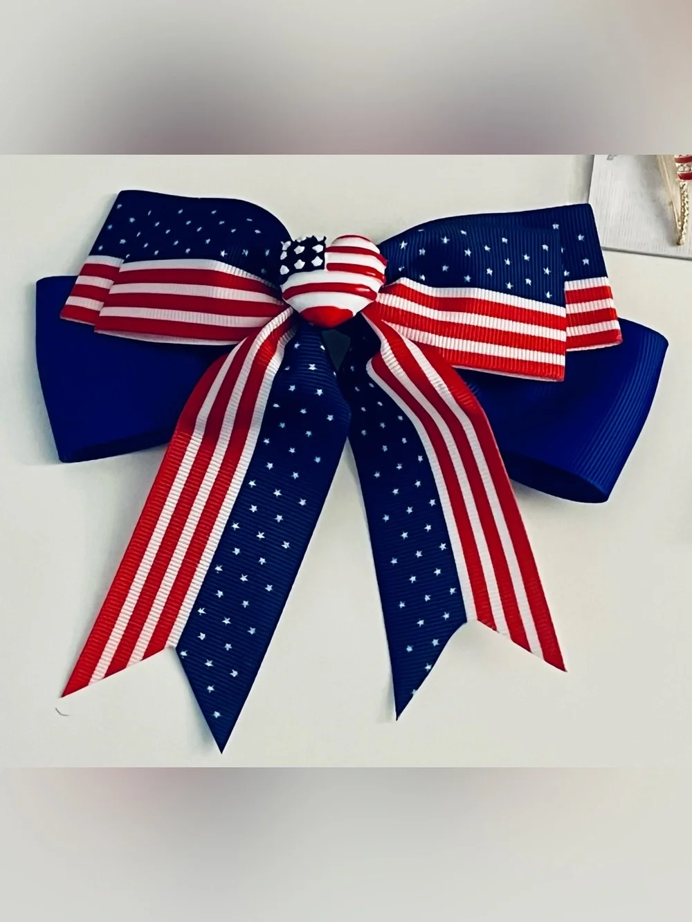 Patriotic  Hair Set with American Flag Bows and Headbands & Flag Brooch!